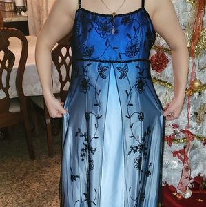 Blue Colored Strapped Maxi